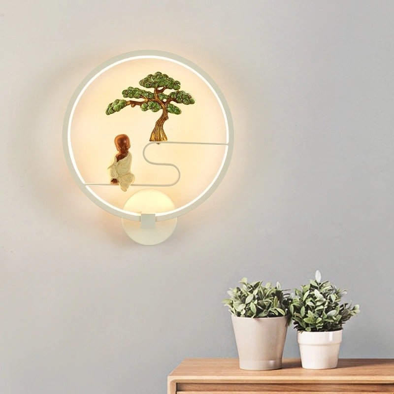 Hotel Room Aisle Background Wall Chinese Style Interior Wall Lamp - Image 2