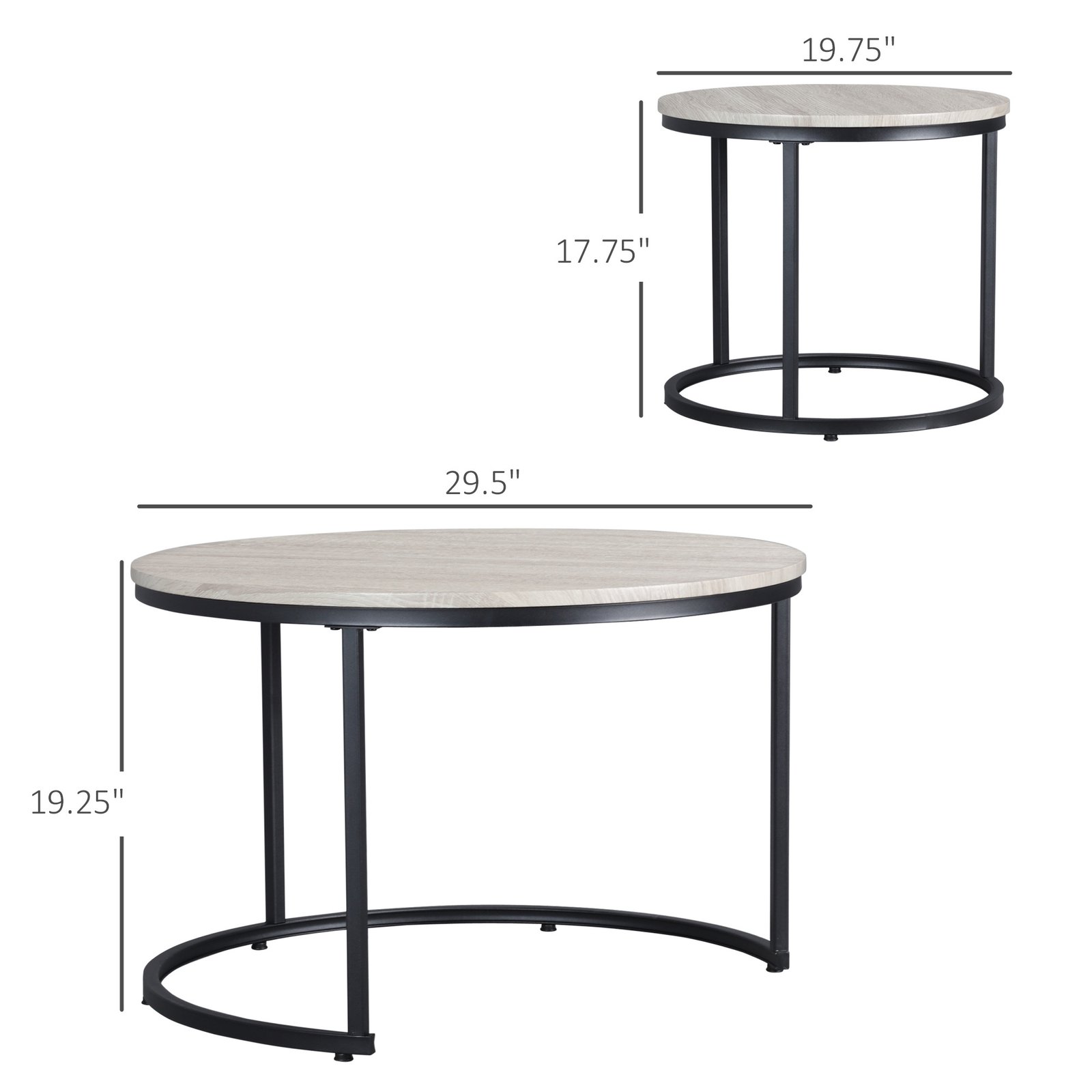 Round Nesting Tables Set of 2 - Image 5