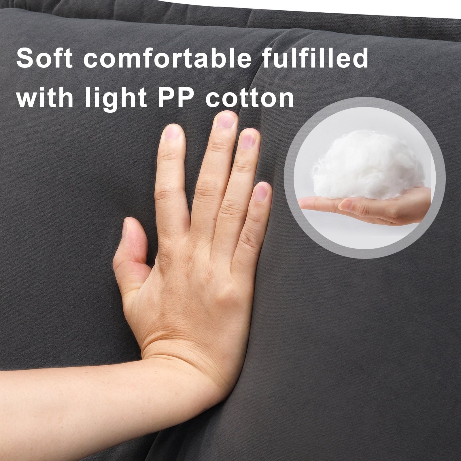 New Modern U-shaped Sectional Sofa, 6-Seat With Waist Pillows 109.8 55.9 - Image 2