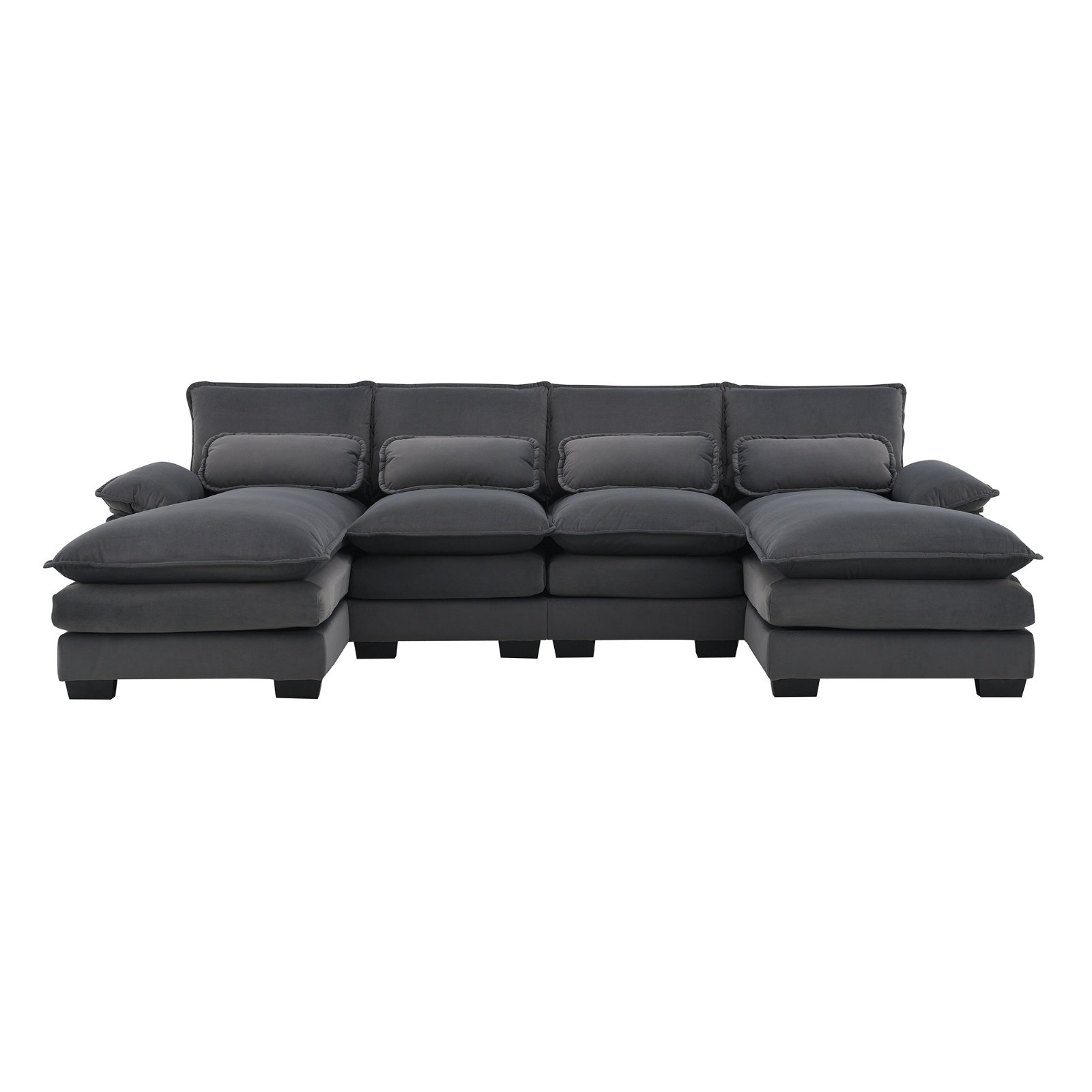 New Modern U-shaped Sectional Sofa, 6-Seat With Waist Pillows 109.8 55.9 - Image 10