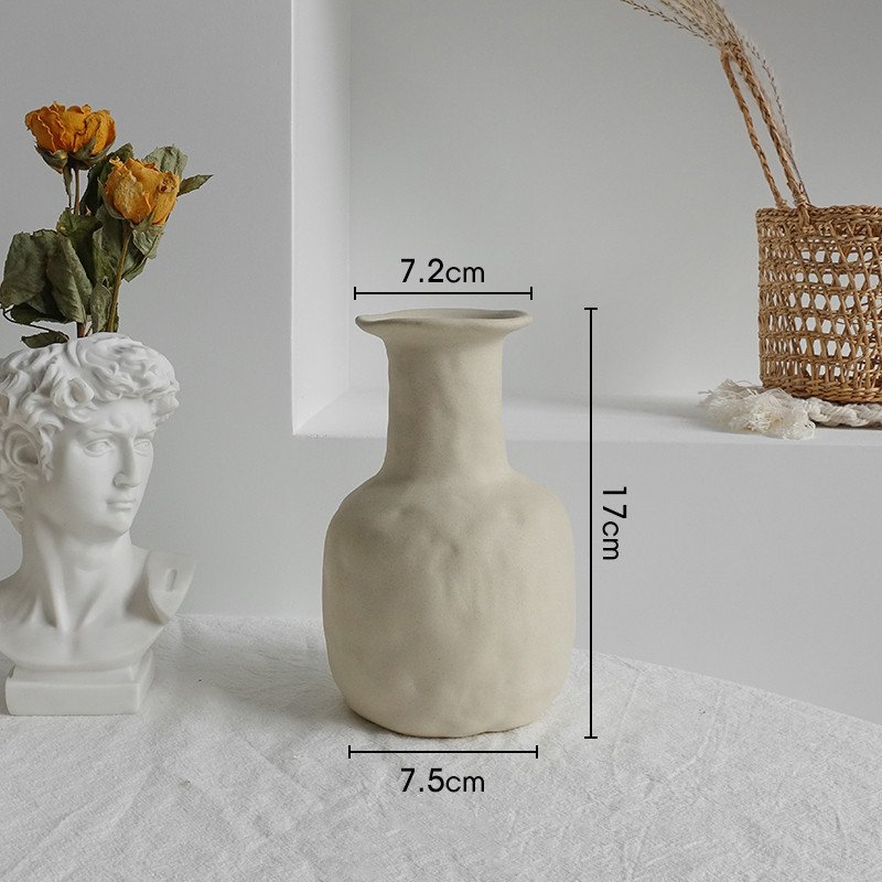 Simplicity Ceramic Vase Dry Flower Arrangement Home Decoration Ornament Living Room Display Art Vases - Image 8