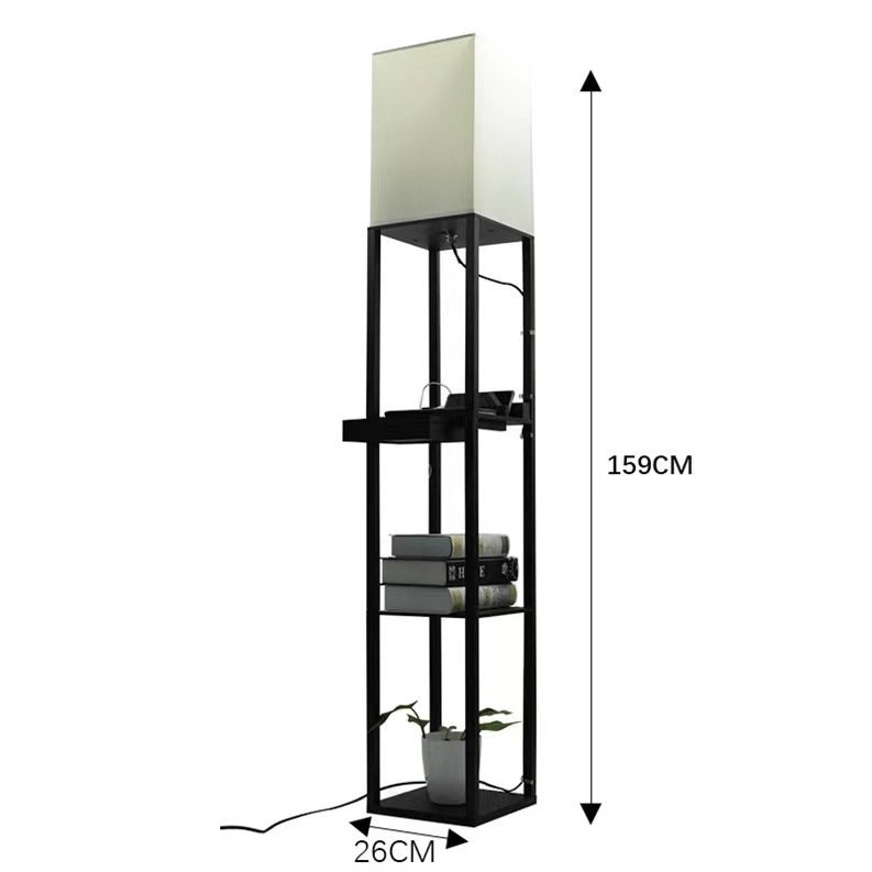 Living Room Multifunctional Charging Shelf Floor Lamp - Image 3