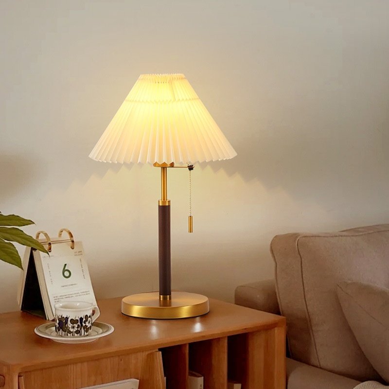 Vintage Pleated Floor Lamp Vertical Table Lamp - Image 5