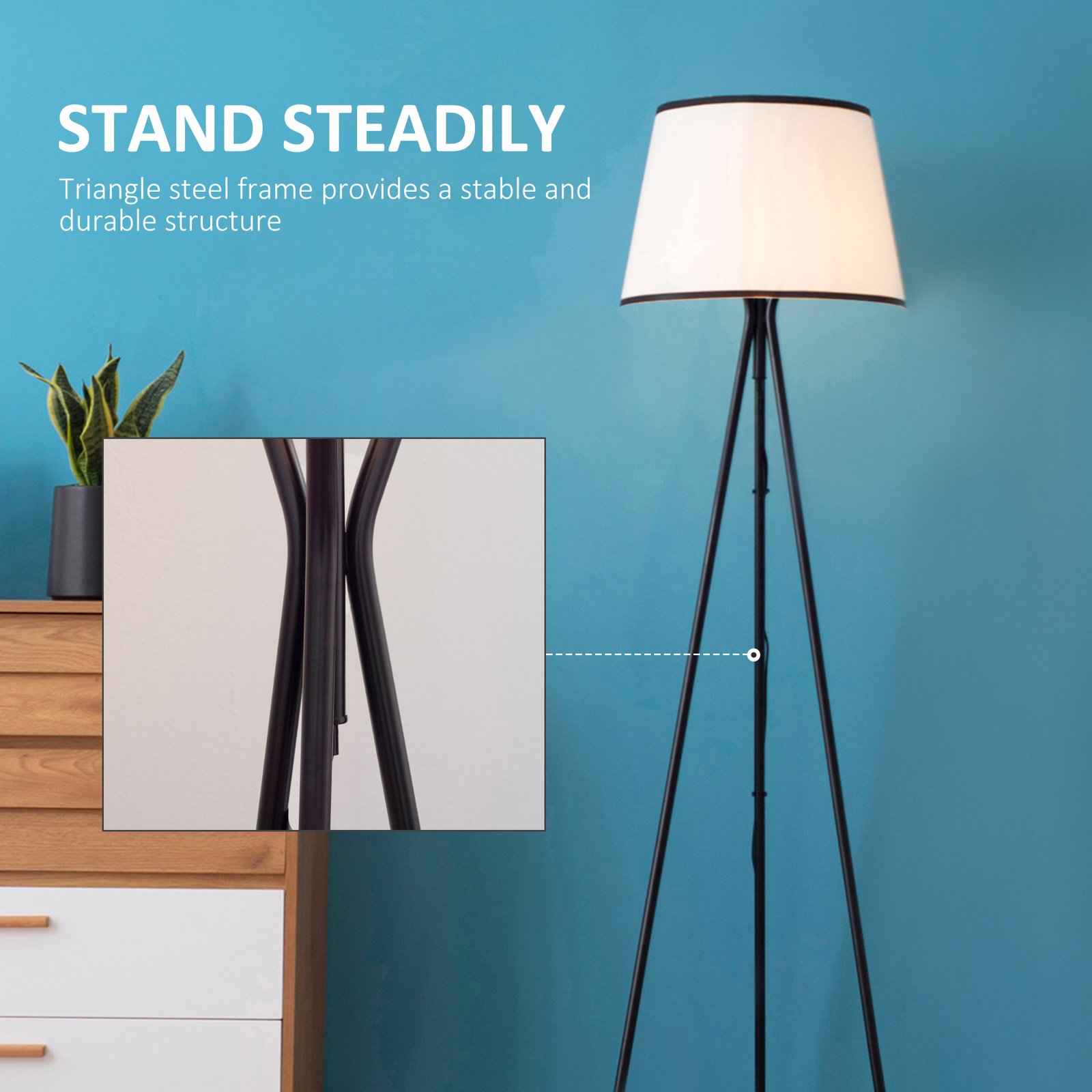 Modern Tripod Floor Lamp - Image 9