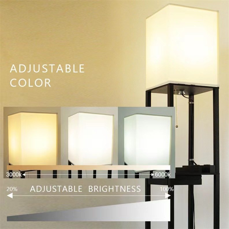 Living Room Multifunctional Charging Shelf Floor Lamp - Image 2