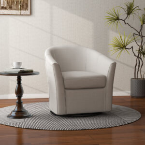 Aunna Upholstered Swivel Barrel Chair