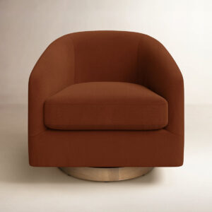 Bennett Upholstered Swivel Barrel Chair