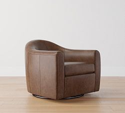 Gideon Leather Swivel Chair (Potterybarn)