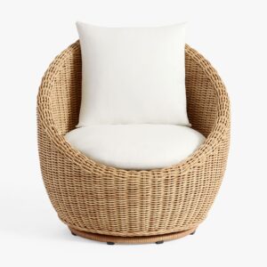 Huntington Petite Wicker Swivel Outdoor Papasan, Set of 2 (Potterybarn)